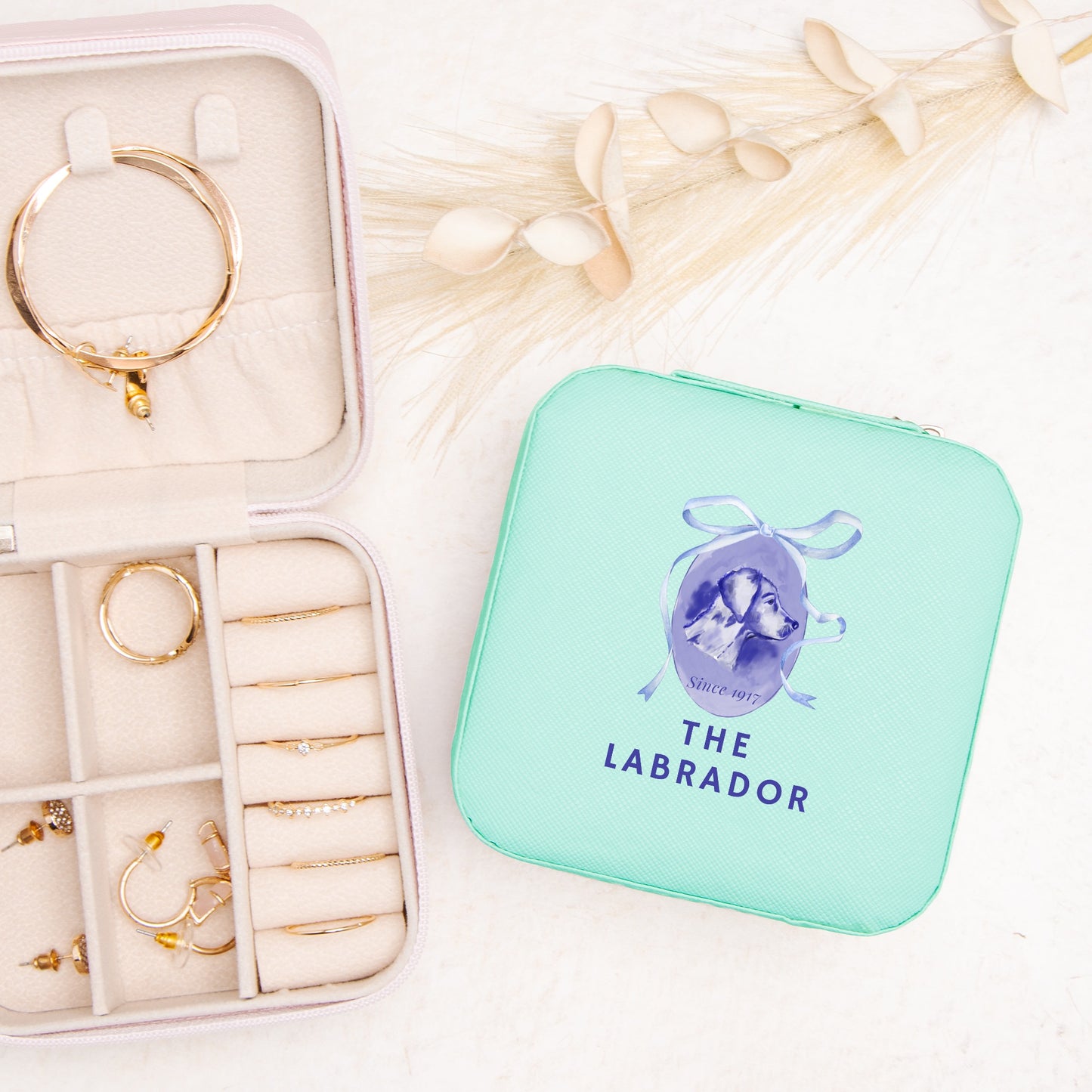 The Labrador Blue Jewelry Travel Case