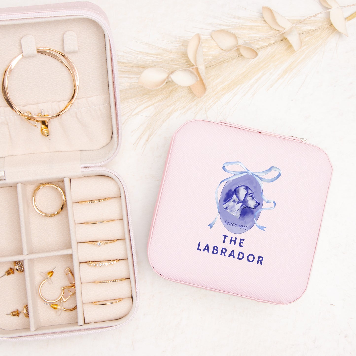 The Labrador Blue Jewelry Travel Case