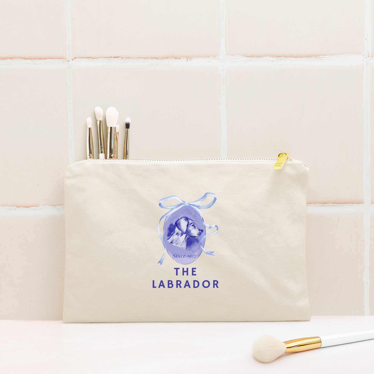 The Labrador Blue Cosmetic Bag